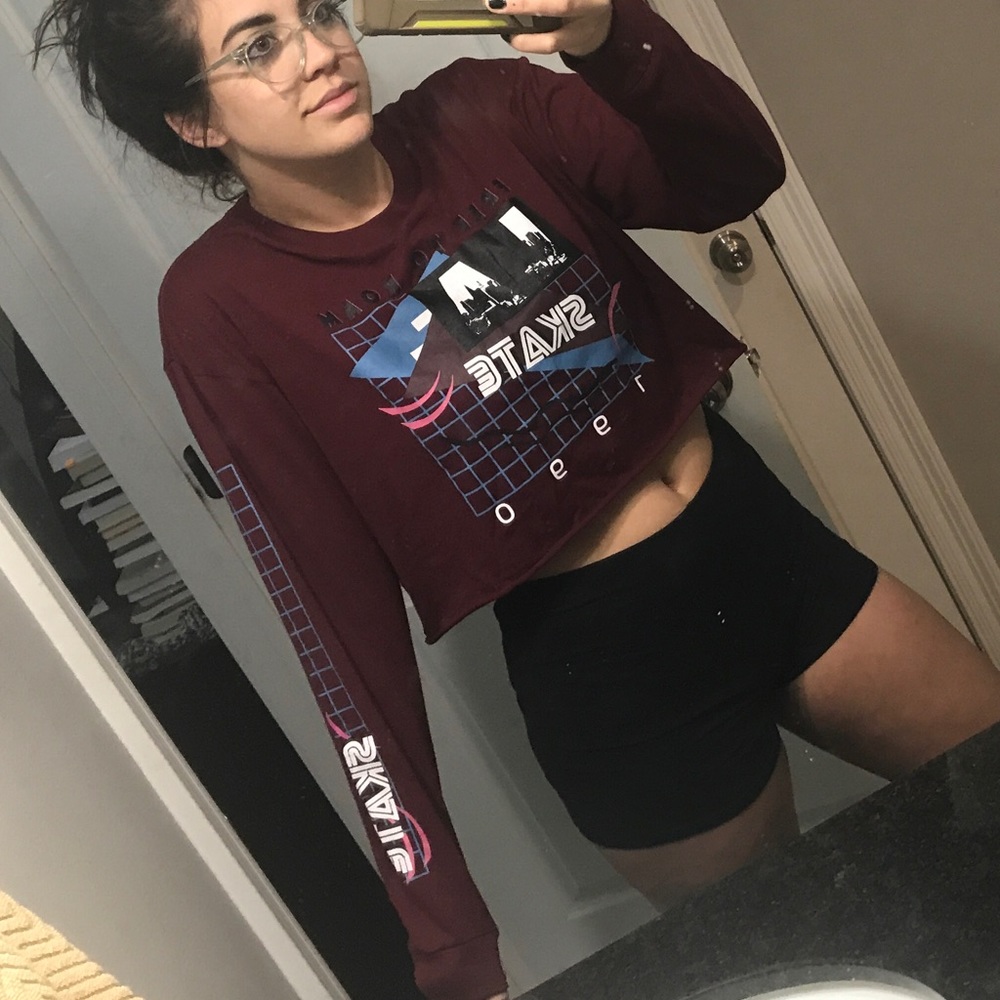 Long sleeve crop T-shirt